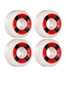 Ruedas BONES 100'S V4 52MM 100 A - Blanco (4 ruedas)