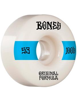 Ruedas BONES 100'S V4 53MM 100A - OGF White (4 Riedas)