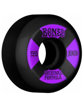 Ruedas BONES 100'S V5 104A 55MM - OGF Black (4 ruedas)