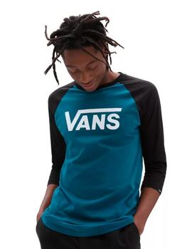 Camiseta VANS CLASSIC RAGLAN - Blue Coral/Black