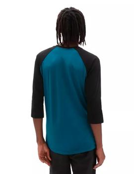 Camiseta VANS CLASSIC RAGLAN - Blue Coral/Black
