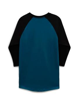 Camiseta VANS CLASSIC RAGLAN - Blue Coral/Black
