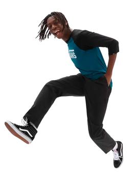 Camiseta VANS CLASSIC RAGLAN - Blue Coral/Black