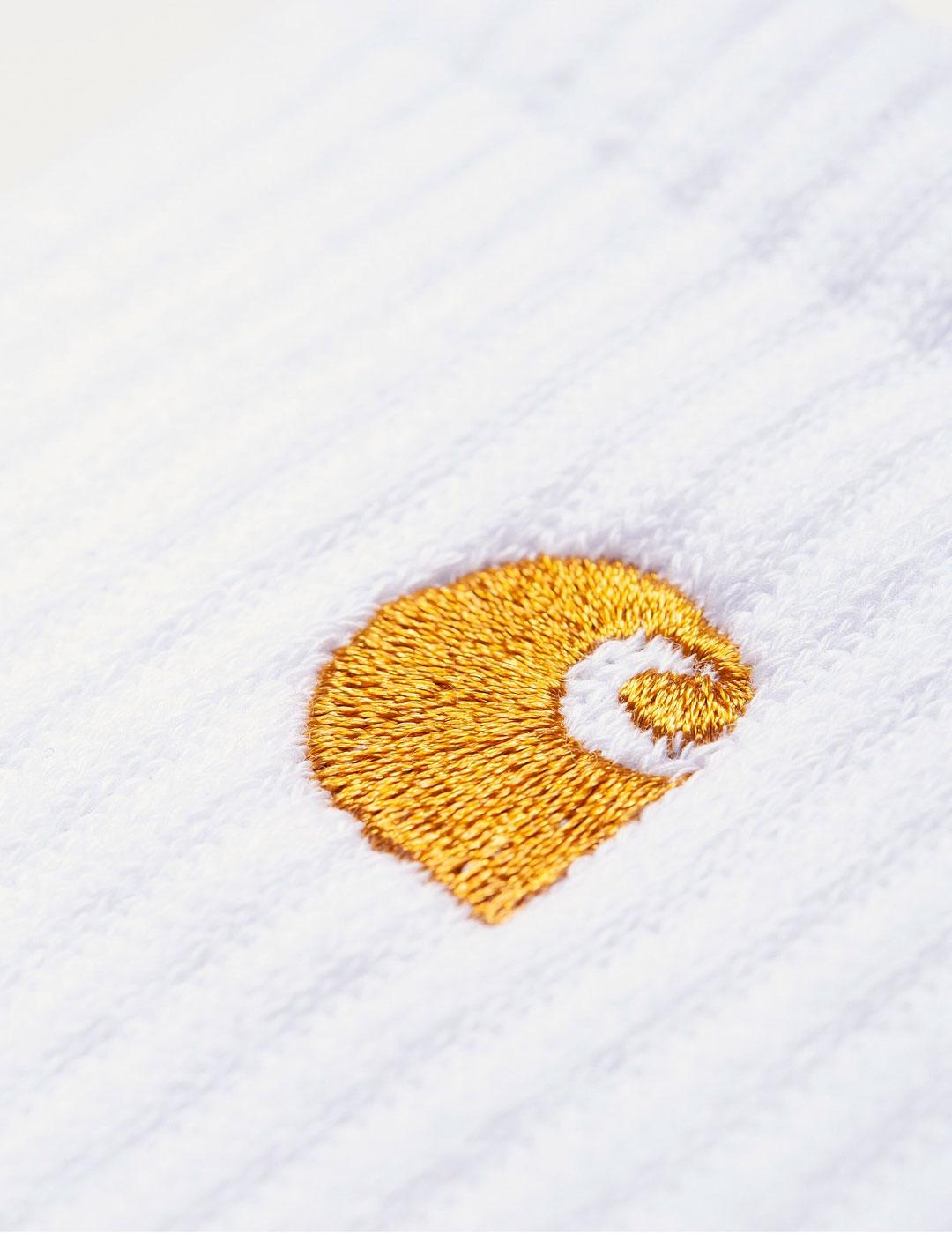 Calcetines CARHARTT WIP CHASE - White / Gold