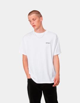 Camiseta CARHARTT SCRIPT EMBROIDERY - White Black