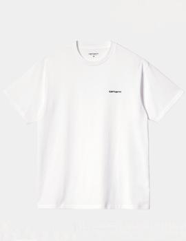 Camiseta CARHARTT SCRIPT EMBROIDERY - White Black