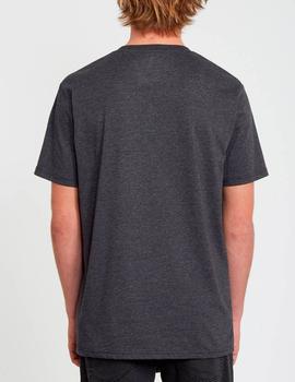 Camiseta VOLCOM CIRCLE BLANKS - Heather Black