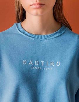 Sudadera KAOTIKO Crew ELIZA - Azul Niágara