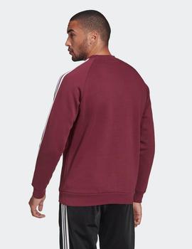 Sudadera ADIDAS Crew 3-STRIPES - Burdeos