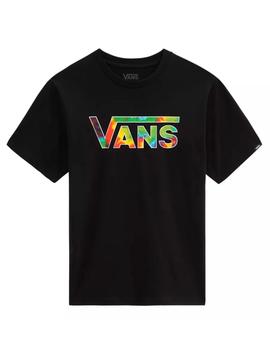 Camiseta VANS CLASSIC LOGO - Black/Spiral (JUNIOR)