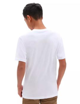 Camiseta VANS CLASSIC LOGO - White/Galactic (JUNIOR)