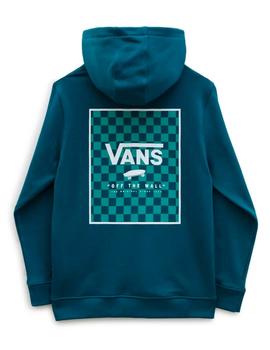 Sudadera Capucha VANS PRINT BOX BACK PO- Blue Coral (JUNIOR)