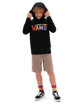 Sudadera Capucha Vans CLASSIC PO I - Black/Spiral (JUNIOR)