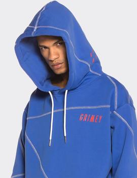 Sudadera Grimey PLANETE NOIRE OVERLOCK- Blue