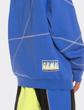 Sudadera Grimey PLANETE NOIRE OVERLOCK- Blue