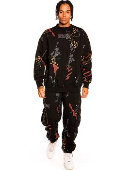 Sudadera Crew JAZZ THING PADDED PRINT - Black