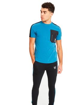 Camiseta CONTRAST DETAIL MUSCLE FIT - Midnight Blu