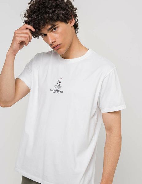 Camiseta KAOTIKO WASHED HAND SNAKE White