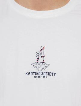 Camiseta KAOTIKO WASHED HAND SNAKE - White