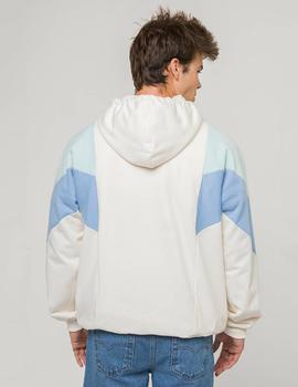 Sudadera KAOTIKO Capucha ALBIN - Ivory Verde Azul