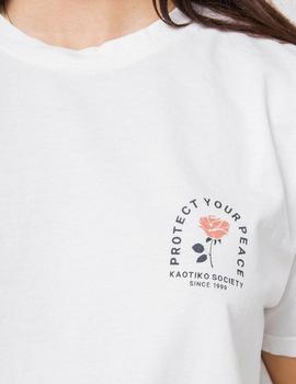 Camiseta KAOTIKO WASHED SIRENS MOON - White