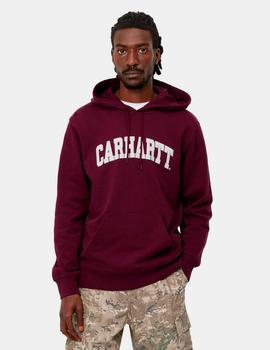 Sudadera Capucha CARHARTT UNIVERSITY - Wine / White