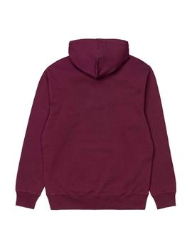 Sudadera Capucha CARHARTT UNIVERSITY - Wine / White