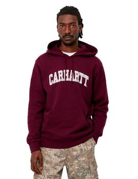 Sudadera Capucha CARHARTT UNIVERSITY - Wine / White