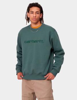 Sudadera Crew CARHARTT SWEAT - Eucalyptus / Frasie