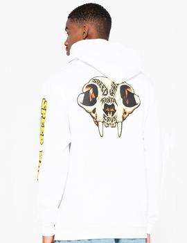 Sudadera Abierta SANTA CRUZ HOOD SW SKULL  - White