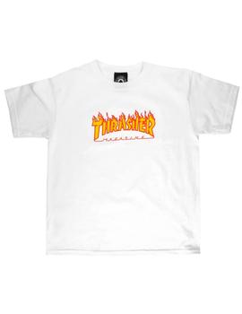 Camiseta THRASHER JR FLAME - Blanco