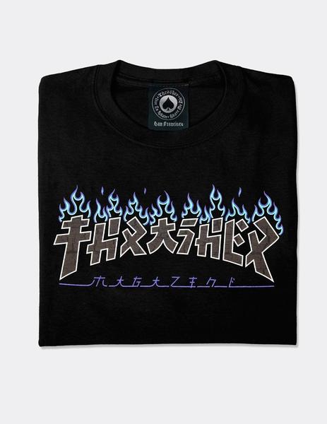 Thrasher Godzilla Thrasher Negra Camiseta Thrasher Godzilla Flame