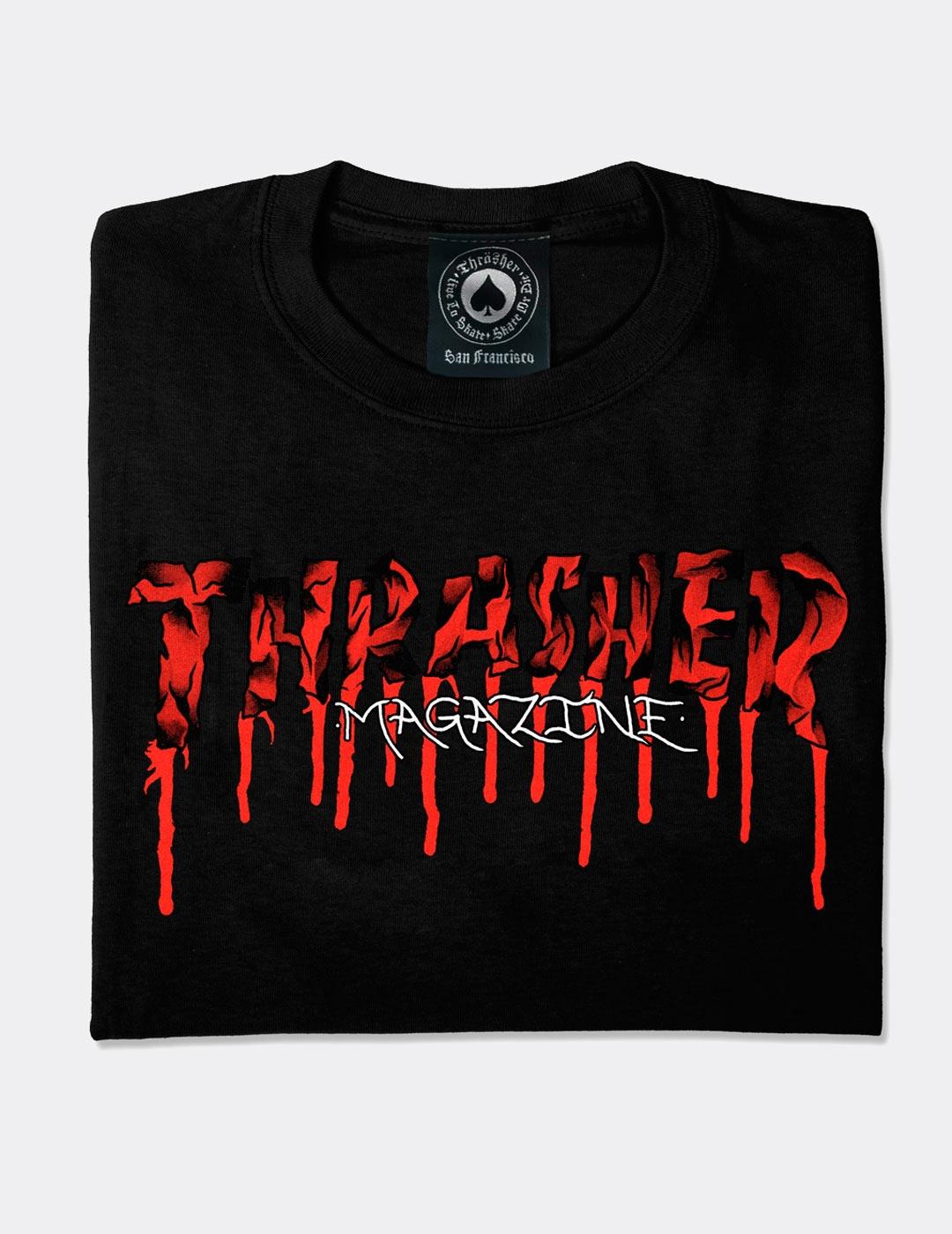 Camiseta THRASHER BLOOD DRIP - Negro