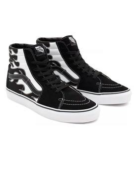 Zapatillas SK8-HI-Flame Black/White