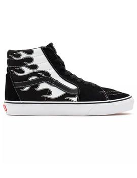 Zapatillas SK8-HI-Flame Black/White