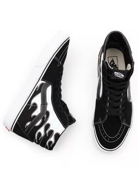 Zapatillas SK8-HI-Flame Black/White