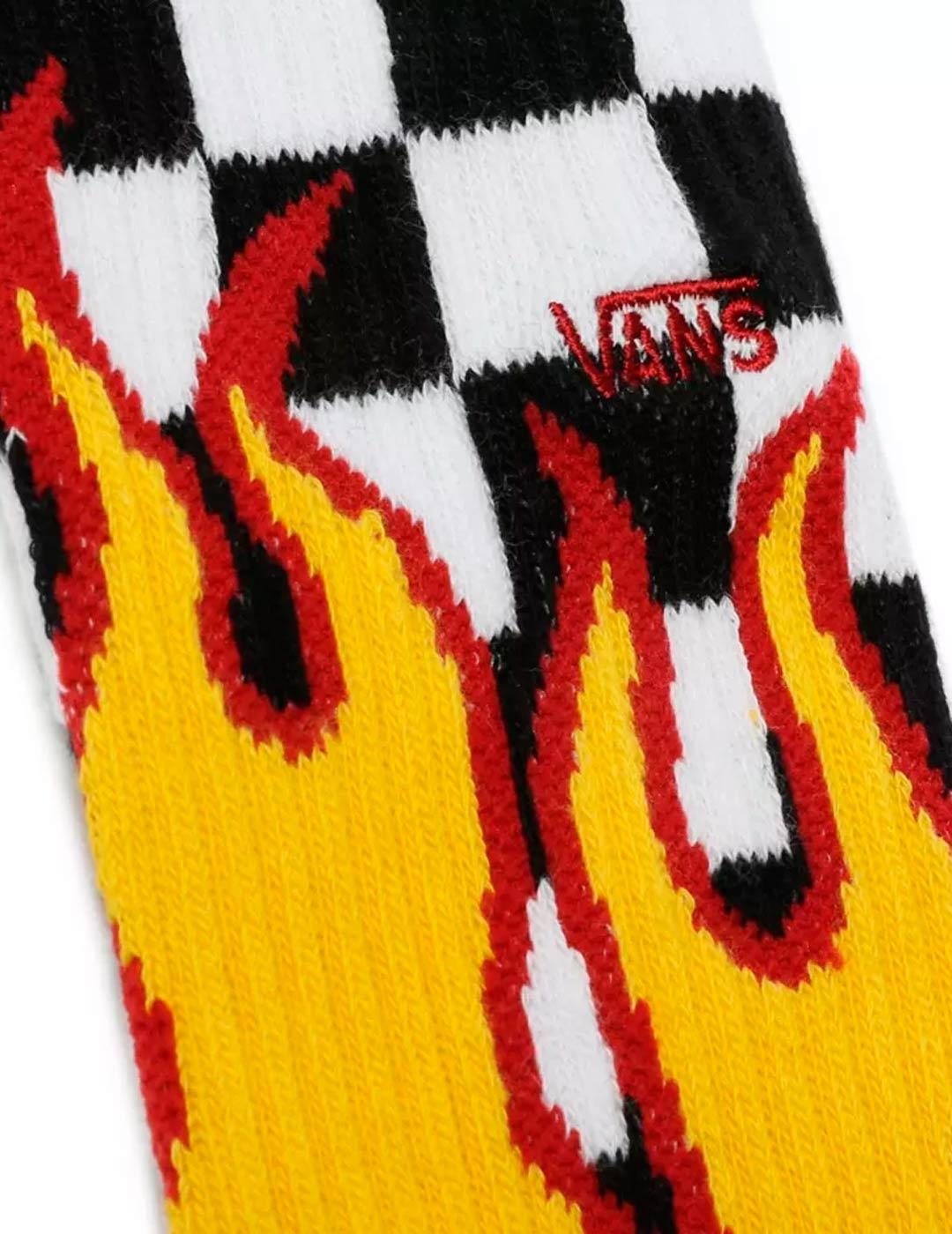 Calcetines FLAME CHECK CREW  - Black/White/Check/F