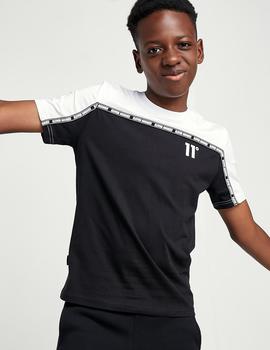 Camiseta 11º JR CUT AND SEW TAPED - Black / White