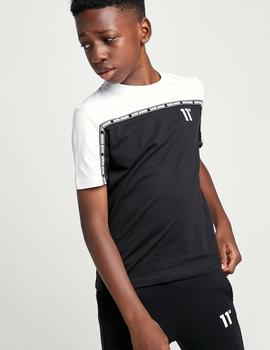 Camiseta 11º JR CUT AND SEW TAPED - Black / White