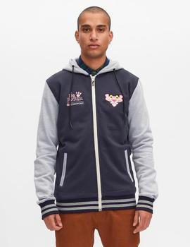 Sudadera Capucha HYDROPONIC PINK VARSITY -Navy/ Heather Grey