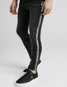 Pantalón STRIPE DENIM - WASHED BLACK