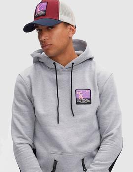 Sudadera Capucha HYDROPONIC PCH PINK SHOW -Heather Grey