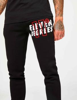 Pantalón 11º LARGE LOGO REGULAR FIT JOGGERS - Black