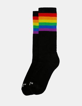 Calcetines MID HIGH - Rainbow Pride Black