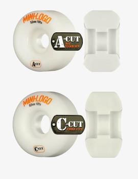 Ruedas Skate MINI LOGO C-CUT 53mm - 101a - Blanco (4 Ruedas)