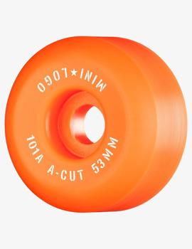 Ruedas Skate MINILOGO A-CUT 53mm - 101a - Naranja (4 Ruedas)