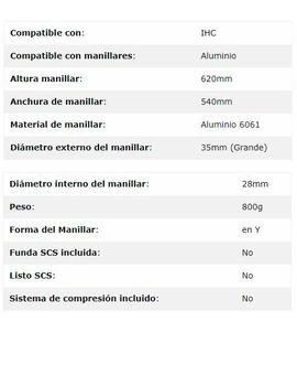 Manillar Scooter CORE SL 620mm - Negro