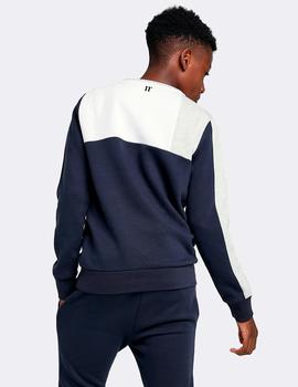 Sudadera Crew JR BOXY BLOCK - Navy Grey Marl White