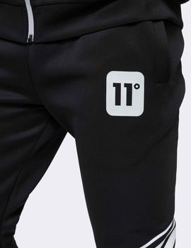 Pantalón 11 DEGREES STRIPE PRINT TRACK - Black Siver Reflect