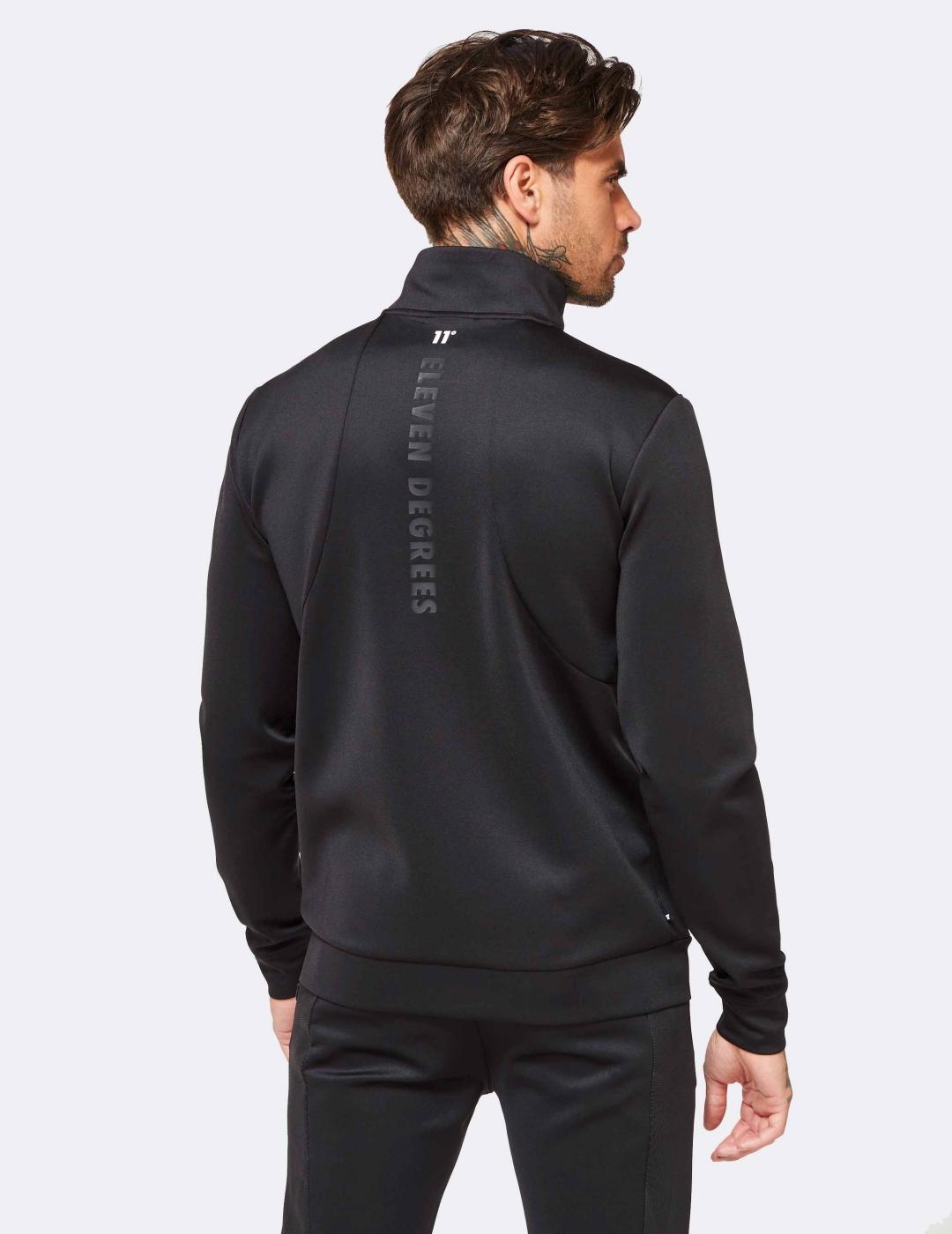 Sudadera Abierta 11 DEGREES CUT - SEW TRACK - Black